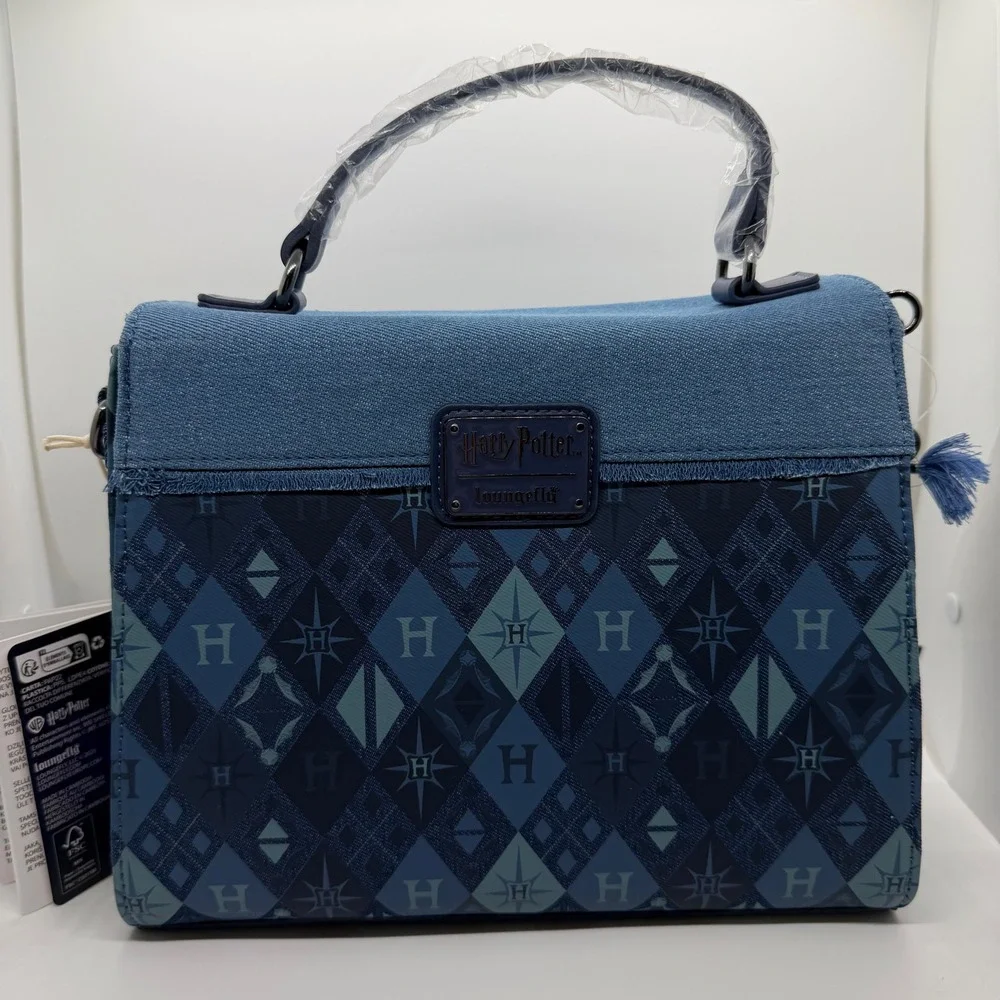 NWT Harry Potter Hogwarts Blue Denim Crossbody Bag